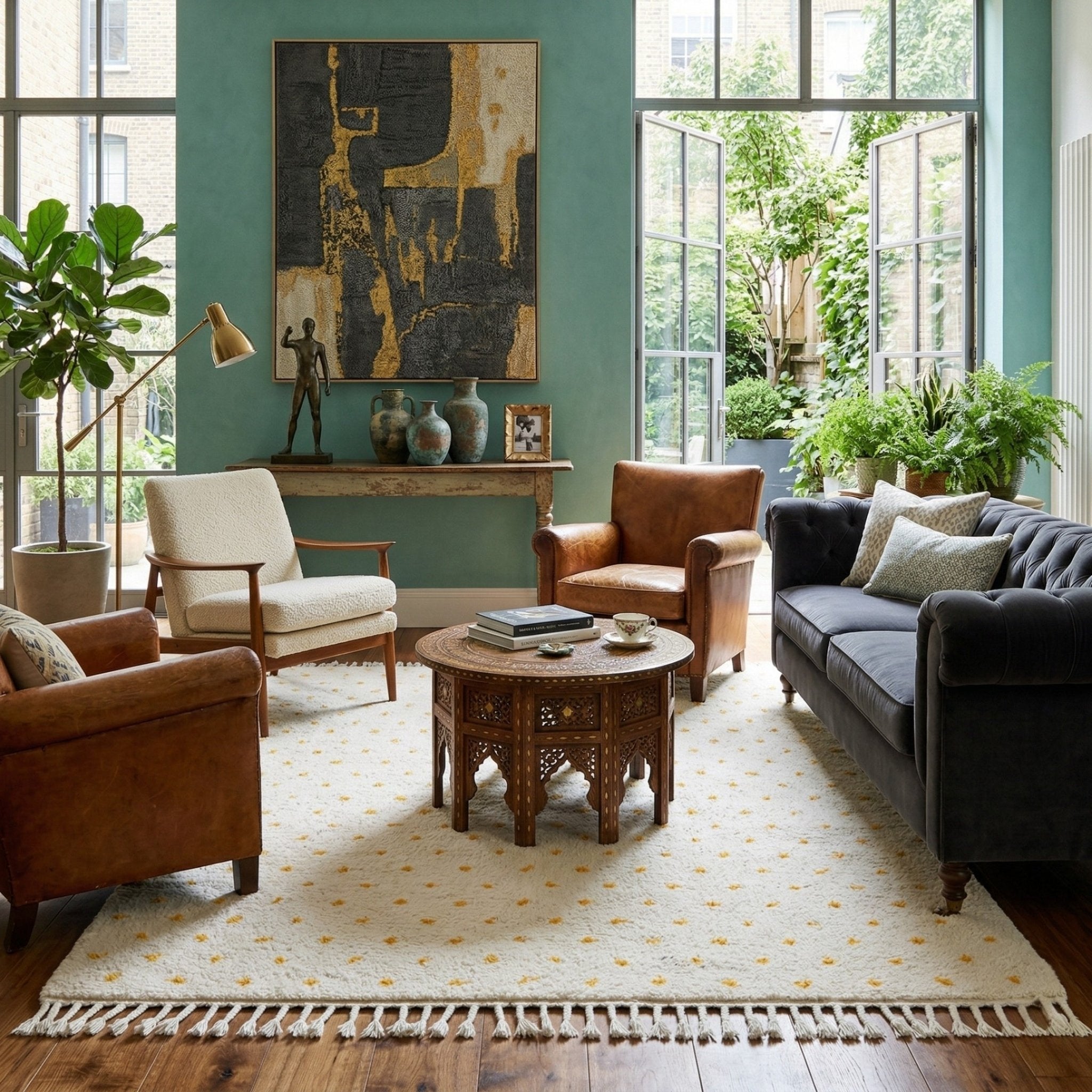 Noujoum Sunlight - Shag Moroccan rug - Benisouk