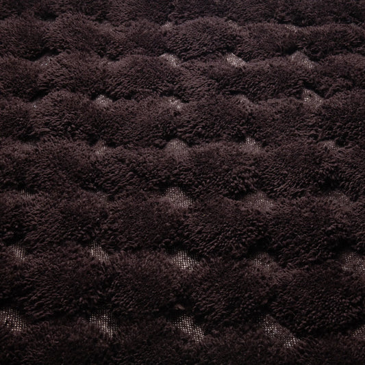 Nowara Chocolate Brown - Shag Moroccan rug - Benisouk