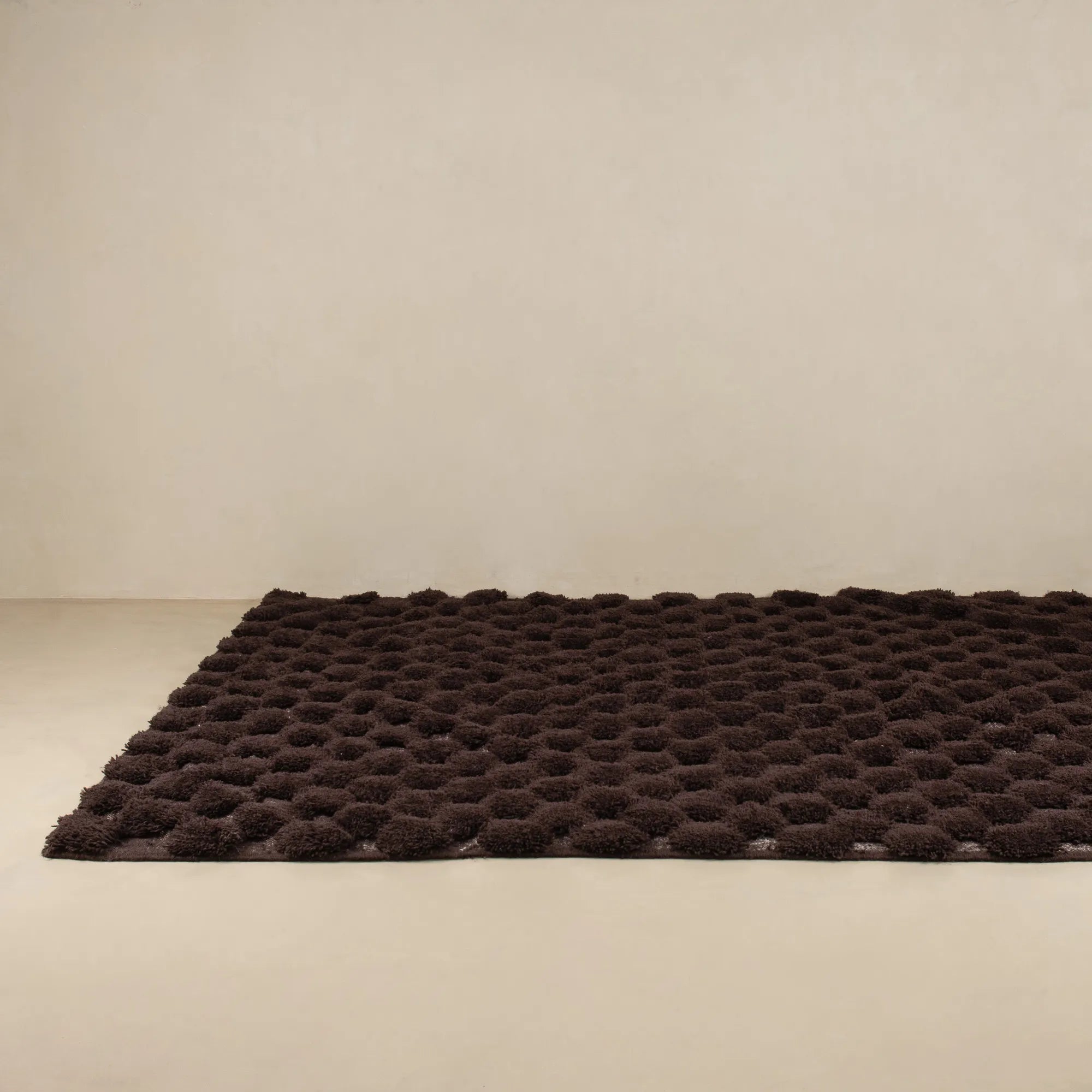 Nowara Chocolate Brown - Shag Moroccan rug - Benisouk