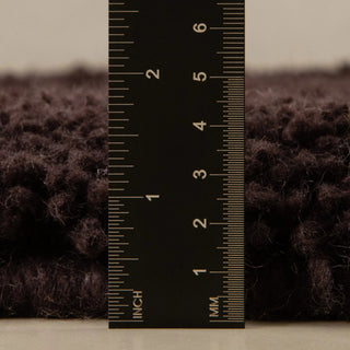 Nowara Chocolate Brown - Shag Moroccan rug - Benisouk