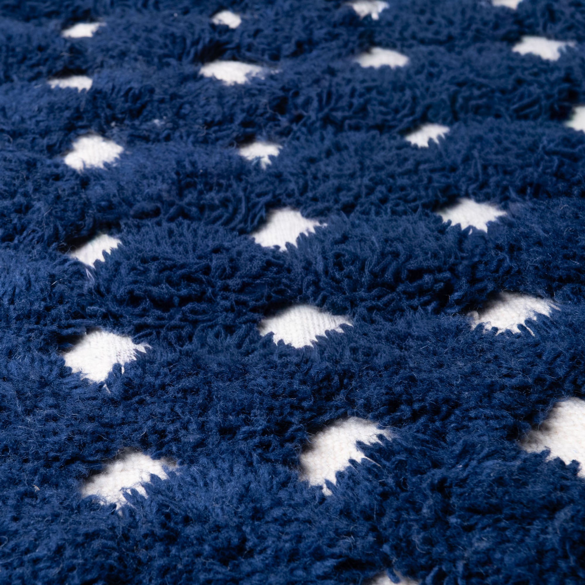 Nowara Navy Blue - Shag Moroccan rug - Benisouk