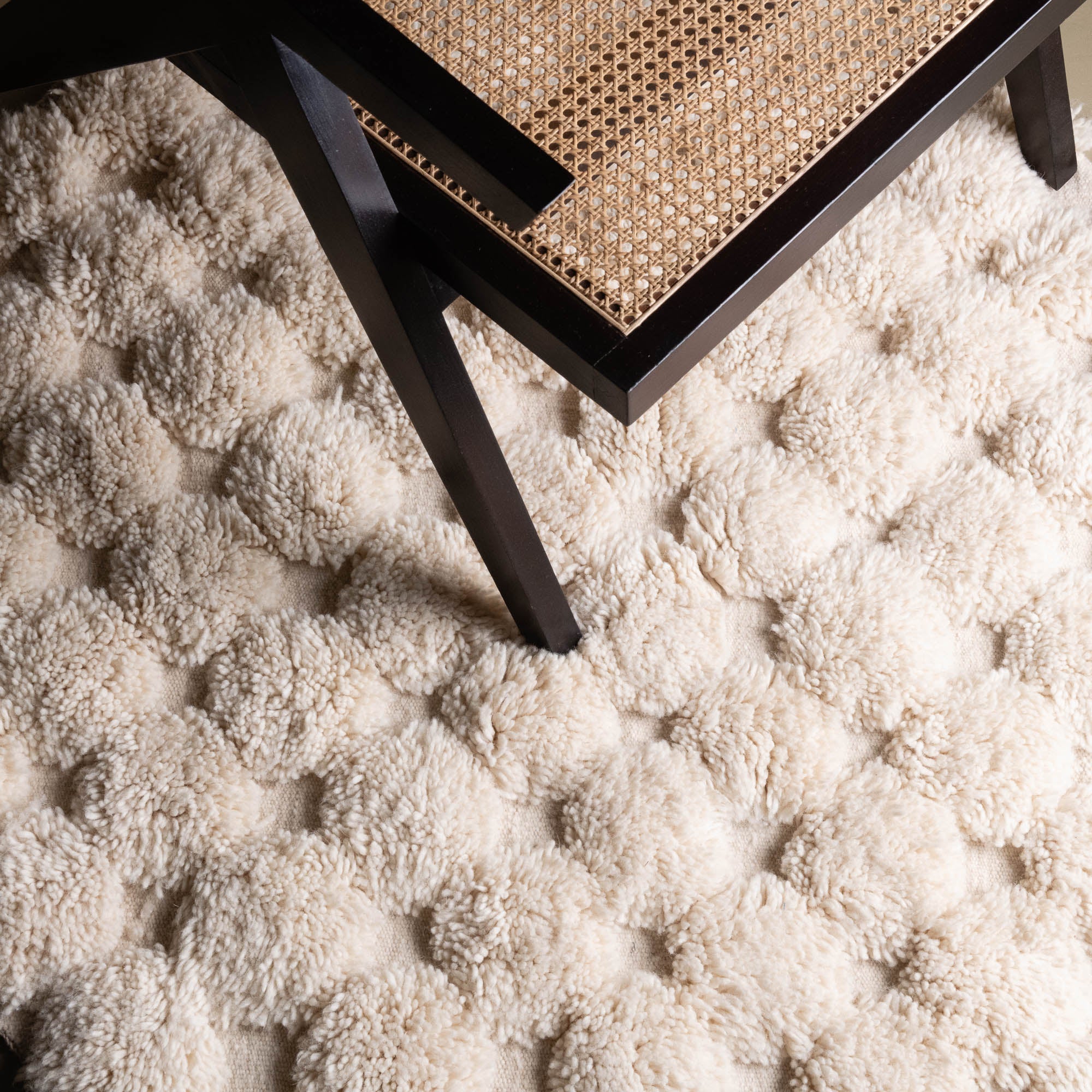 Nowara Round - Shag Moroccan rug - Benisouk