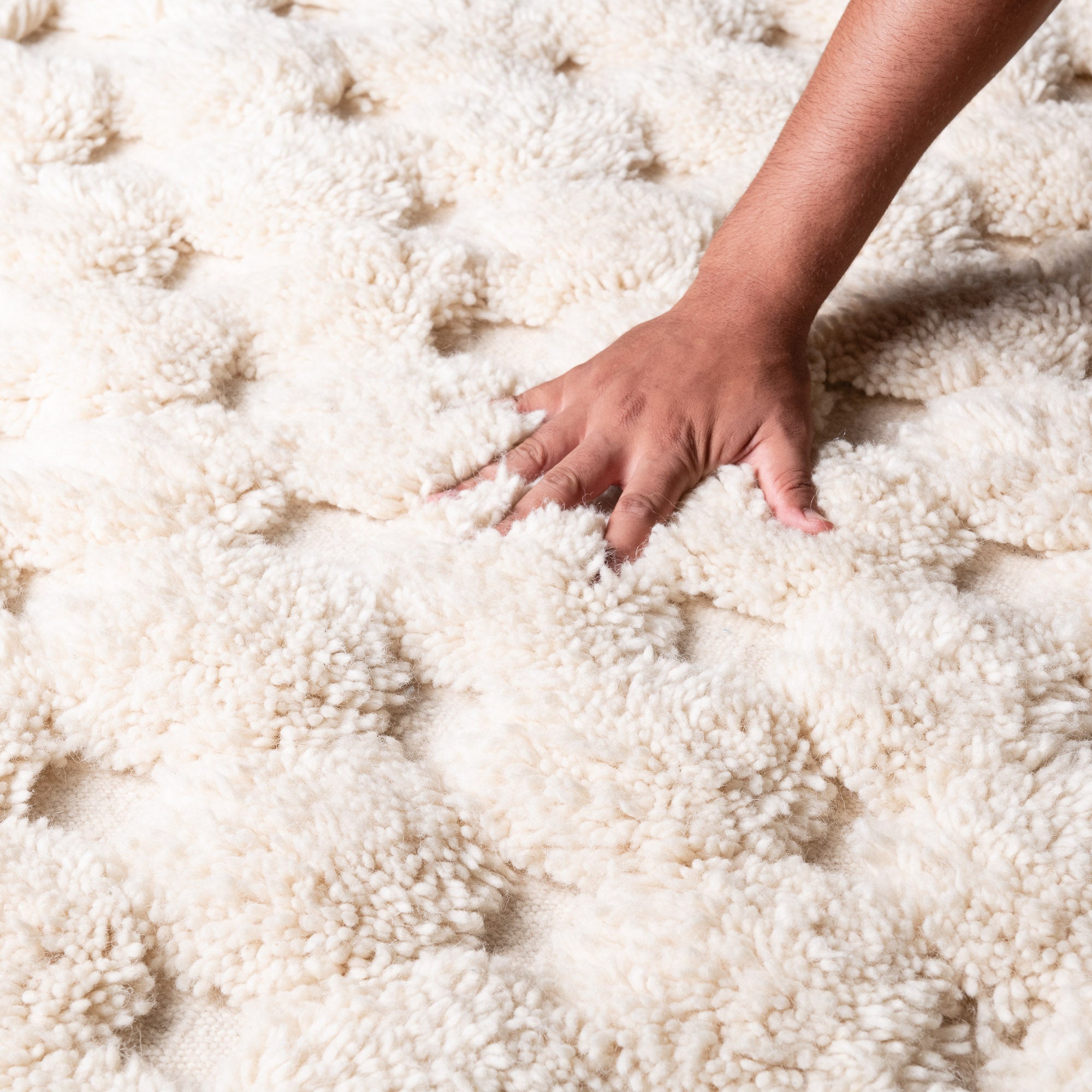 Nowara Round - Shag Moroccan rug - Benisouk
