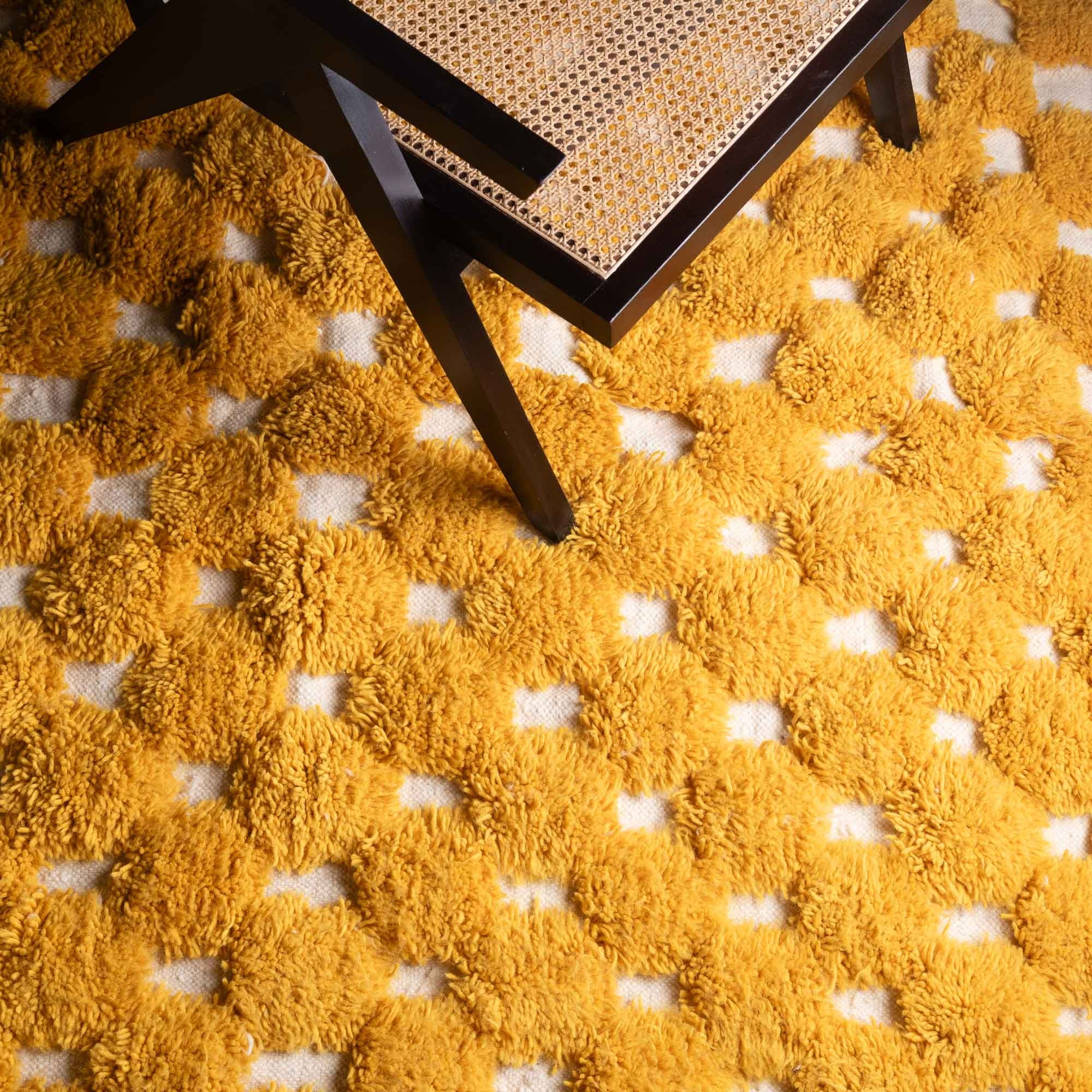 Nowara Sunlight - Shag Moroccan rug - Benisouk