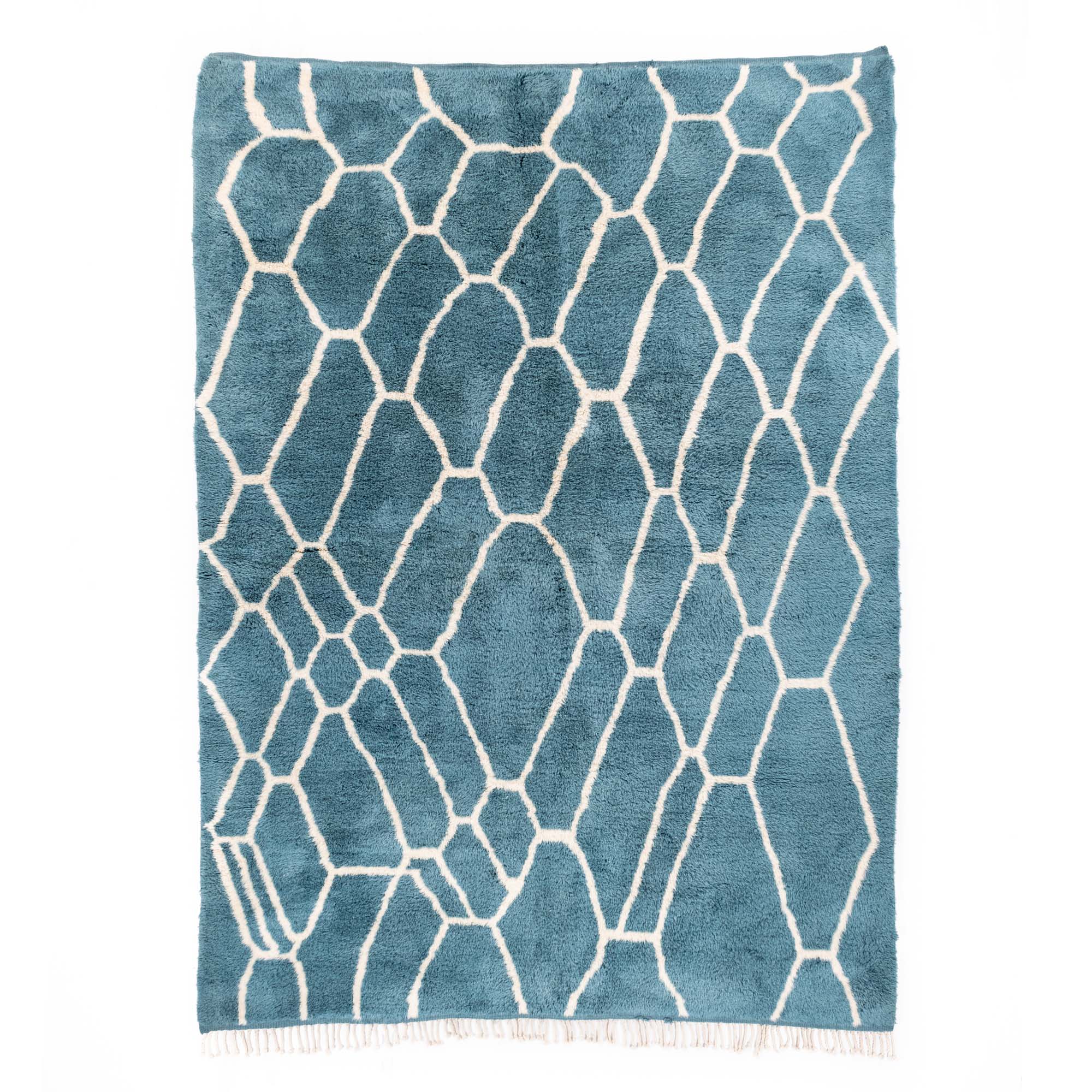 Ocean Mosaic - Luxury Shag Moroccan Rug - Benisouk