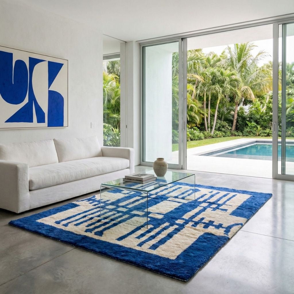 Ocean Tribe - Luxury Shag Moroccan Rug - Benisouk