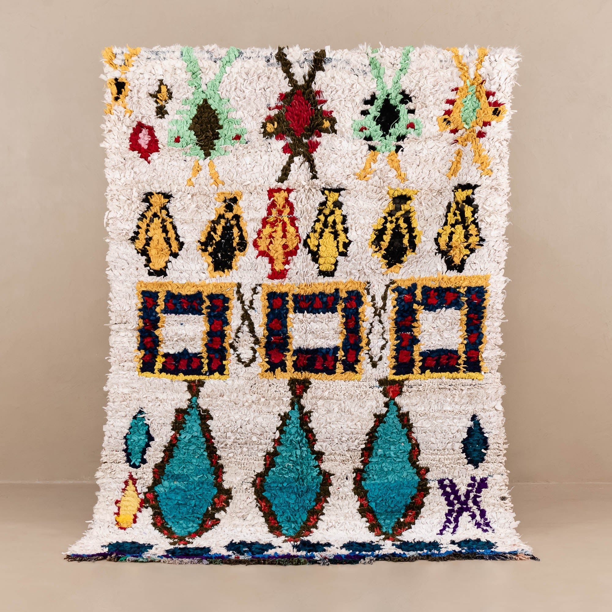 OuedLaou - vintage boucherouite rug - Benisouk