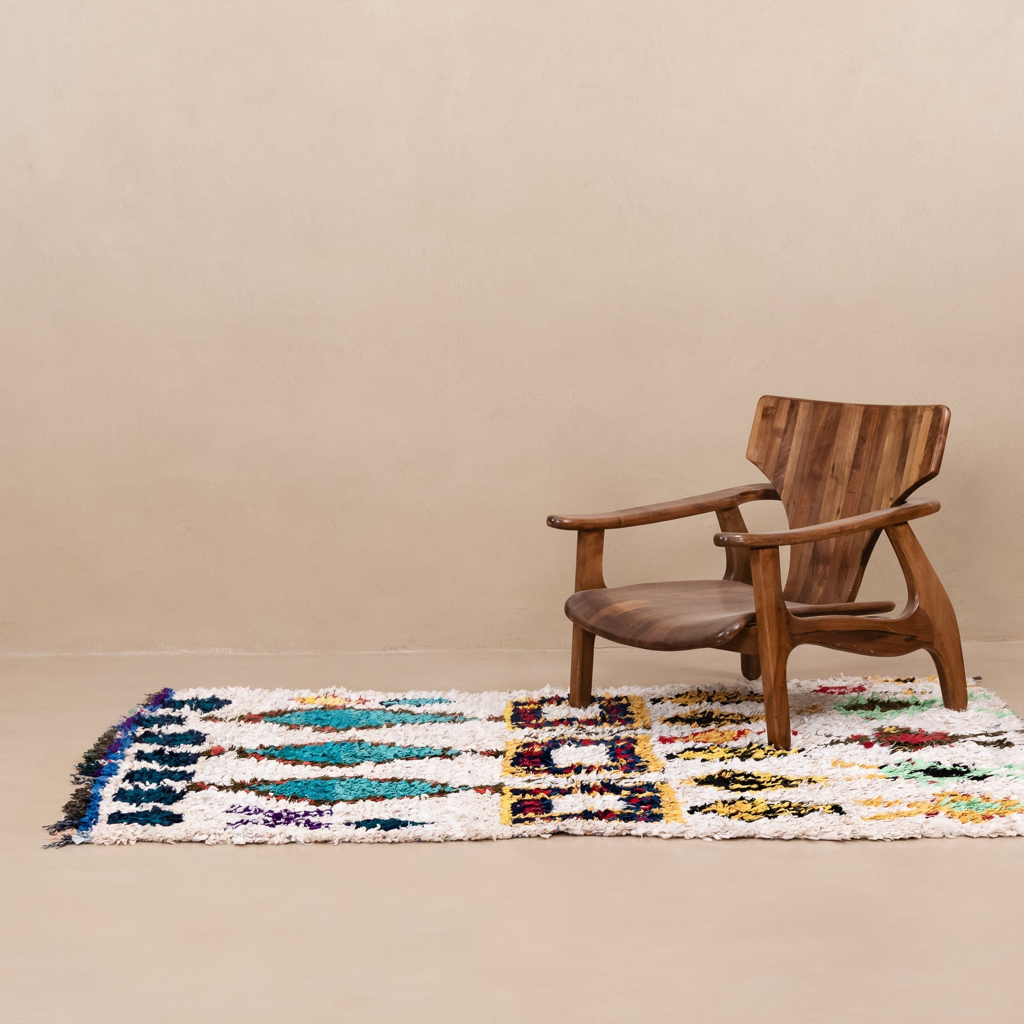 OuedLaou - vintage boucherouite rug - Benisouk