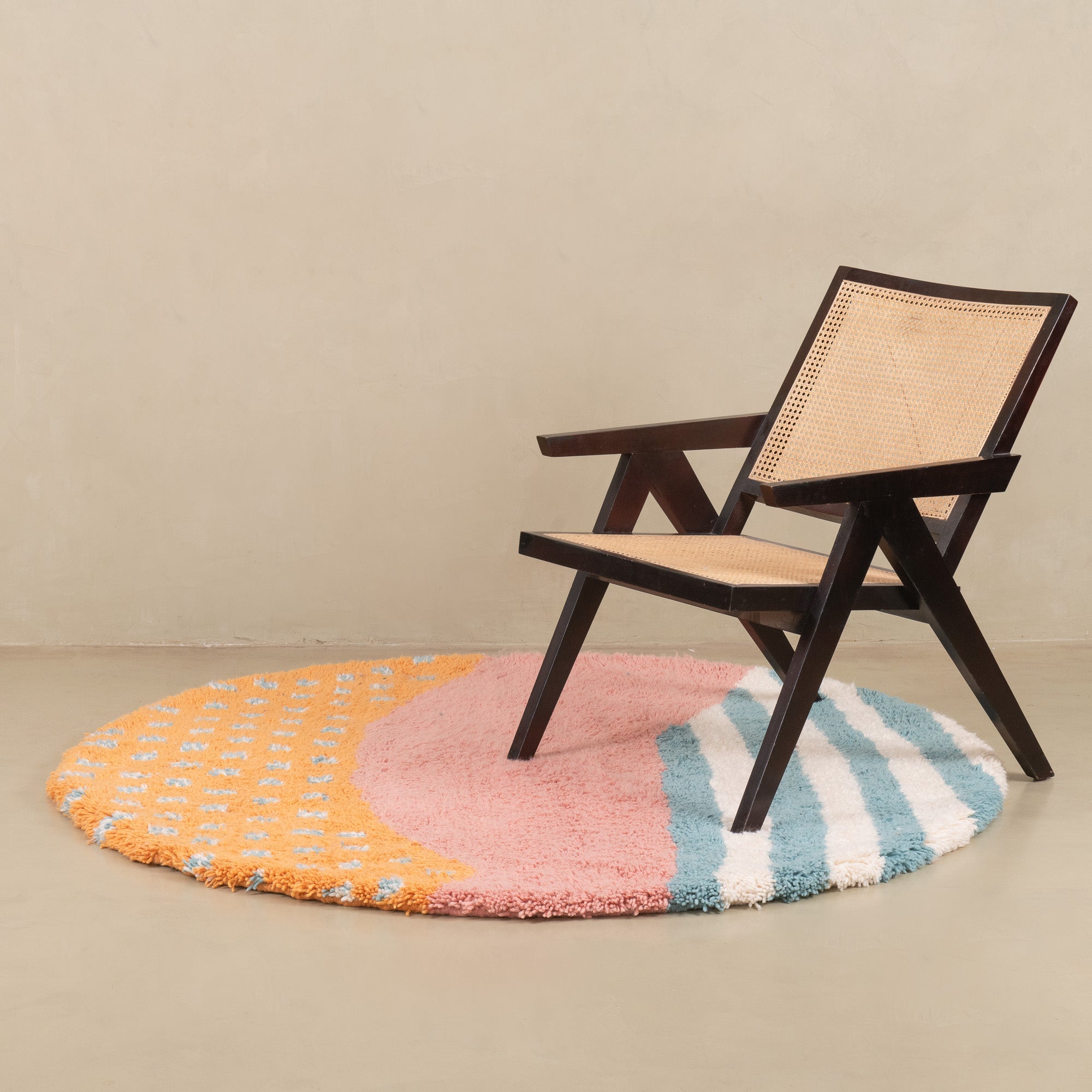 Ouraida Round - Shag Moroccan rug - Benisouk