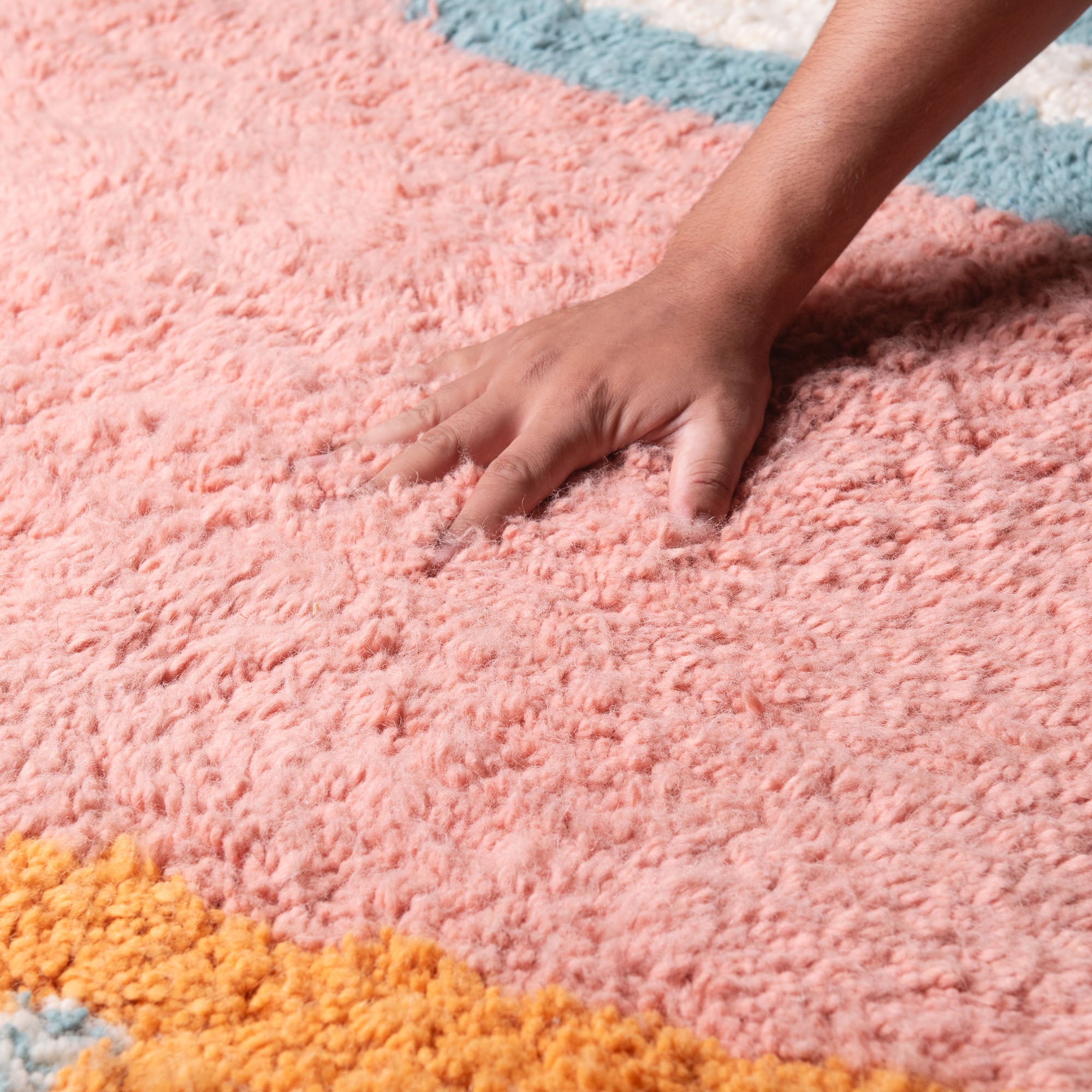 Ouraida Round - Shag Moroccan rug - Benisouk