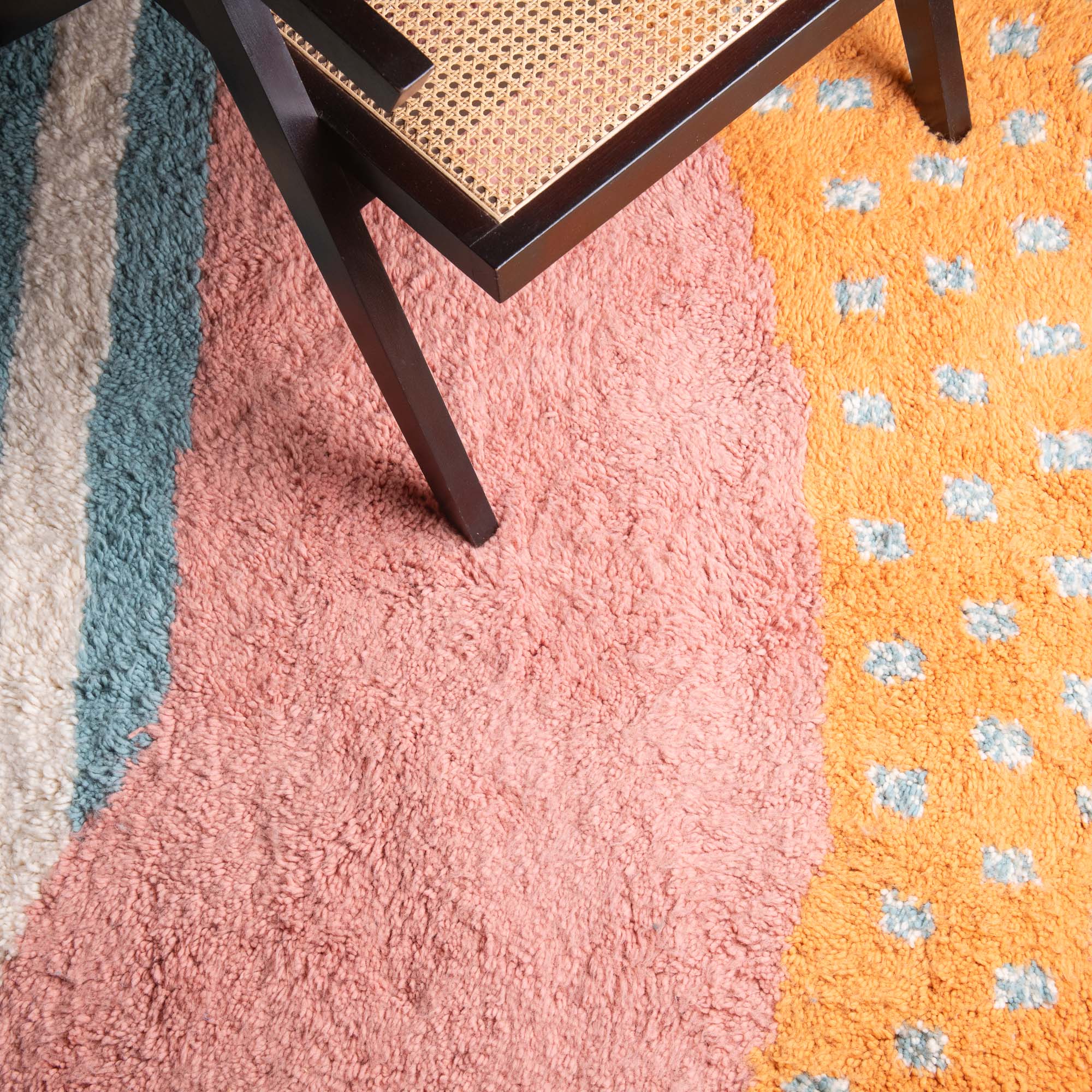 Ouraida Round - Shag Moroccan rug - Benisouk