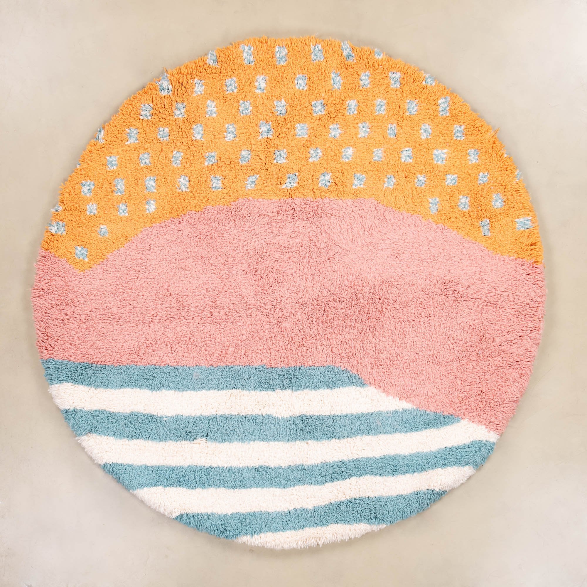 Ouraida Round - Shag Moroccan rug - Benisouk