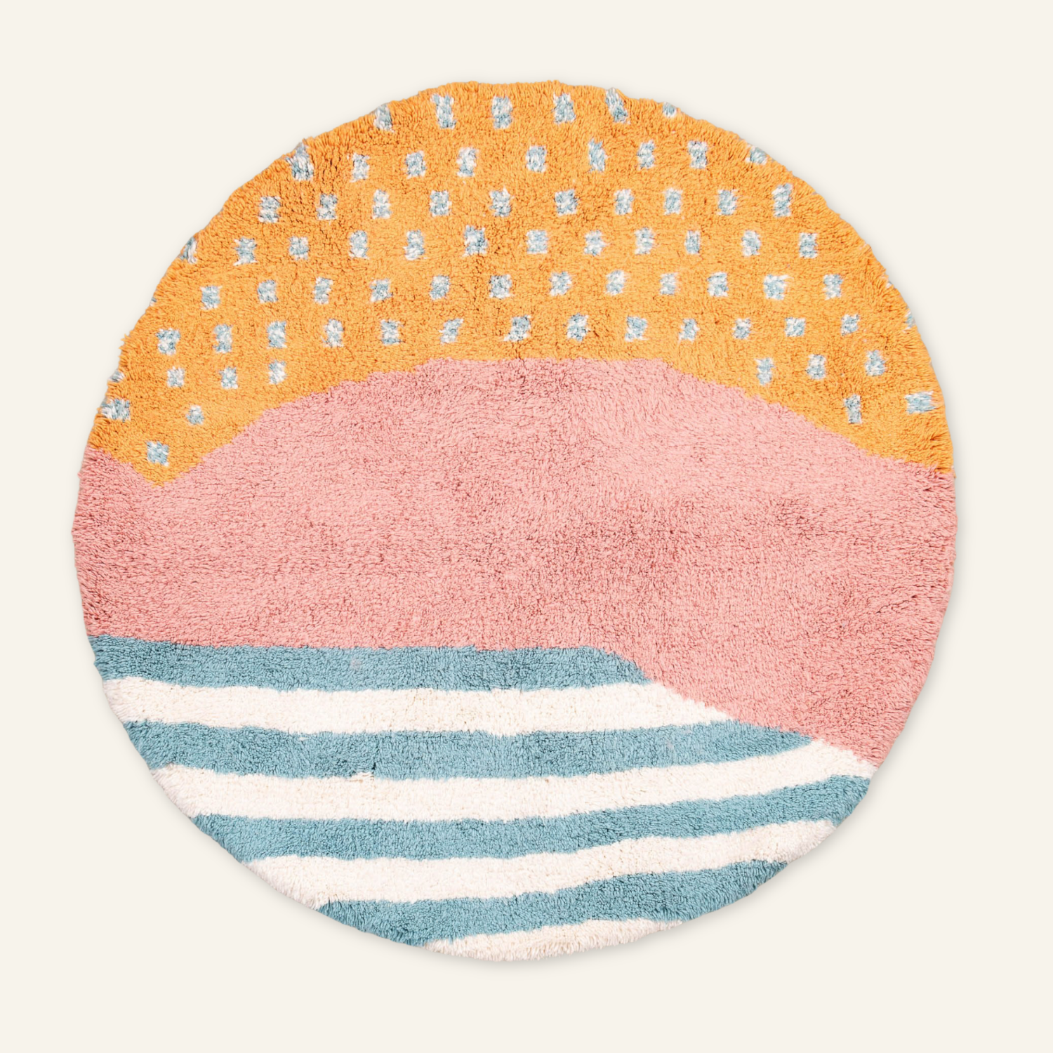 Ouraida Round - Shag Moroccan rug