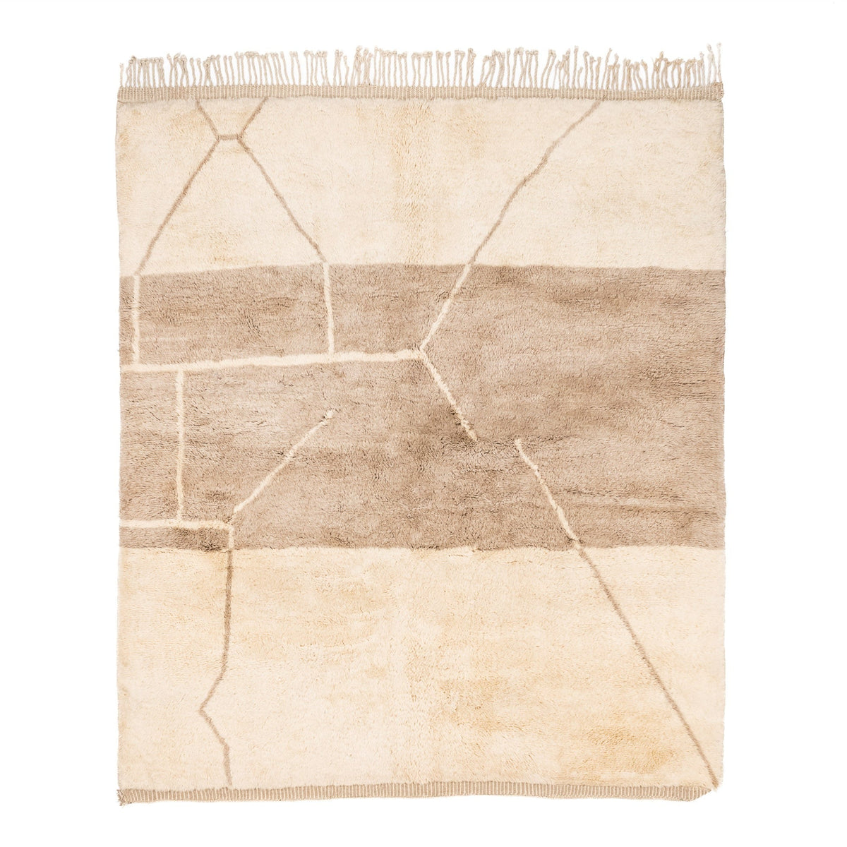 Pale Elegance - Luxury Shag Moroccan Rug - Benisouk