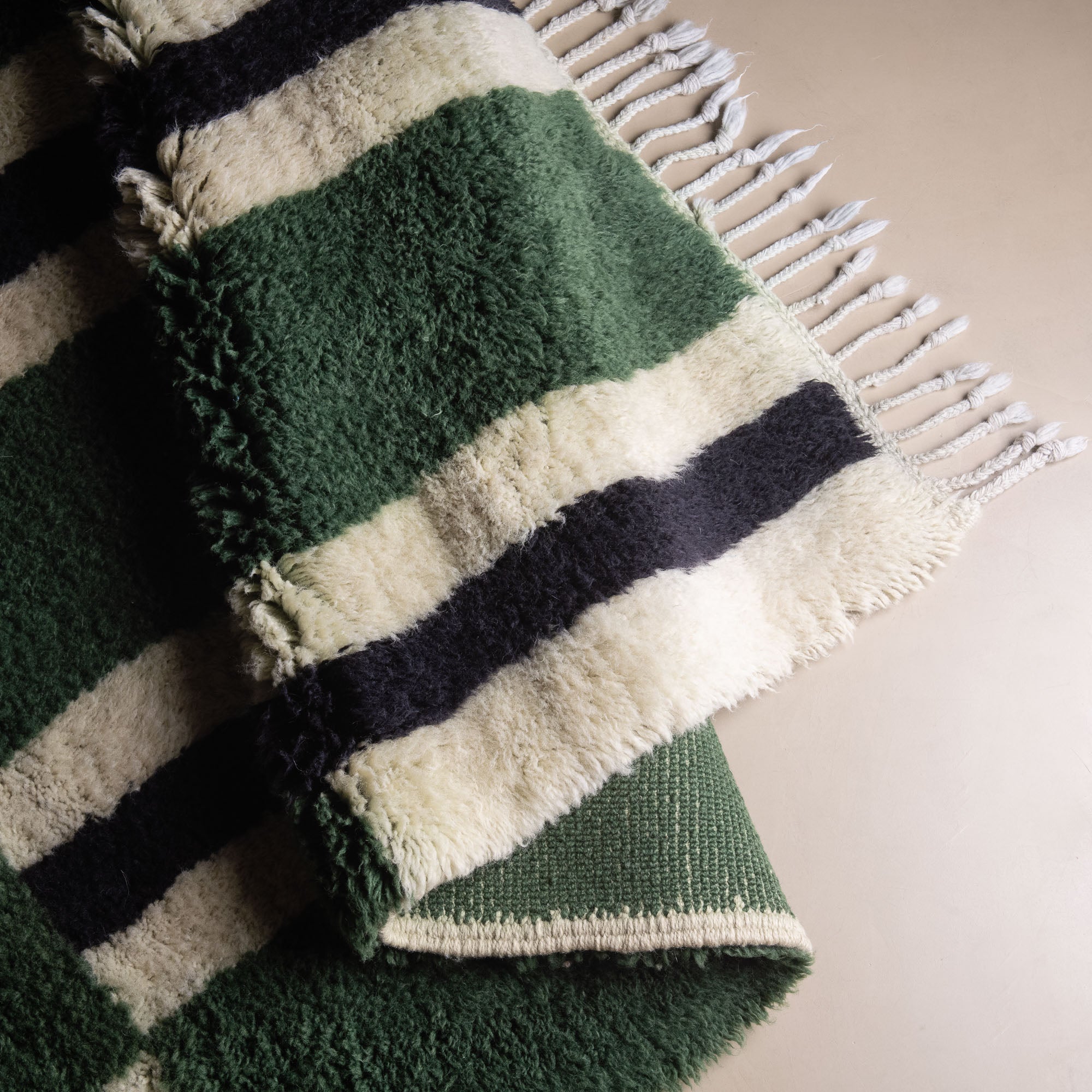 Parallel Pulse - Luxury Shag Moroccan Rug - Benisouk