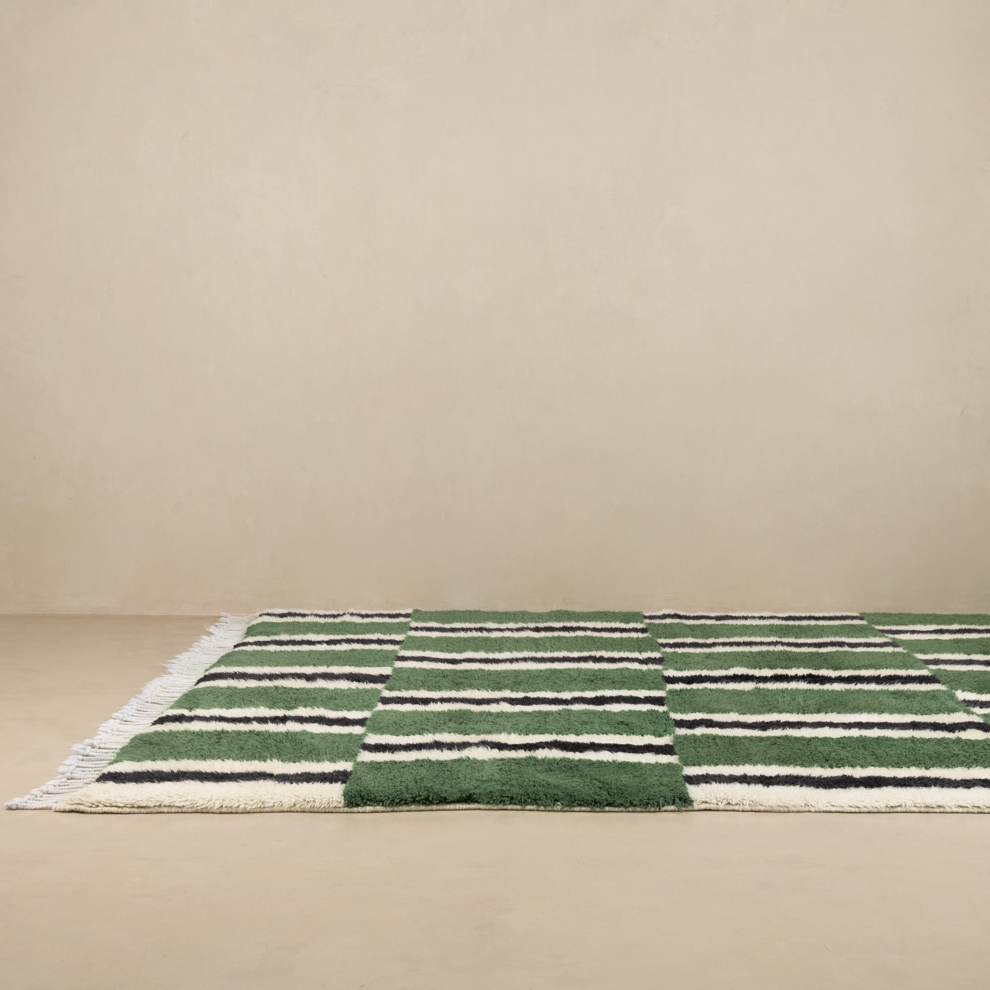 Parallel Pulse - Luxury Shag Moroccan Rug - Benisouk