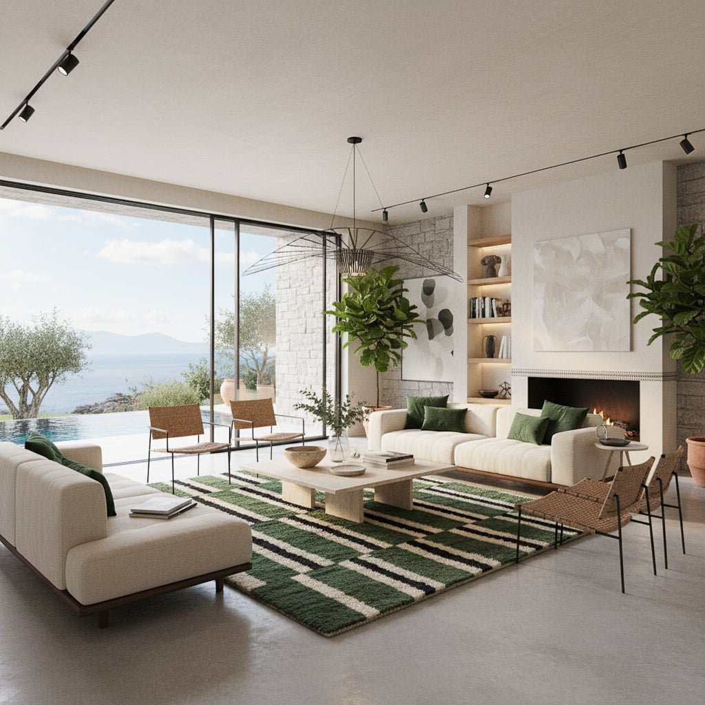 Parallel Pulse - Luxury Shag Moroccan Rug - Benisouk