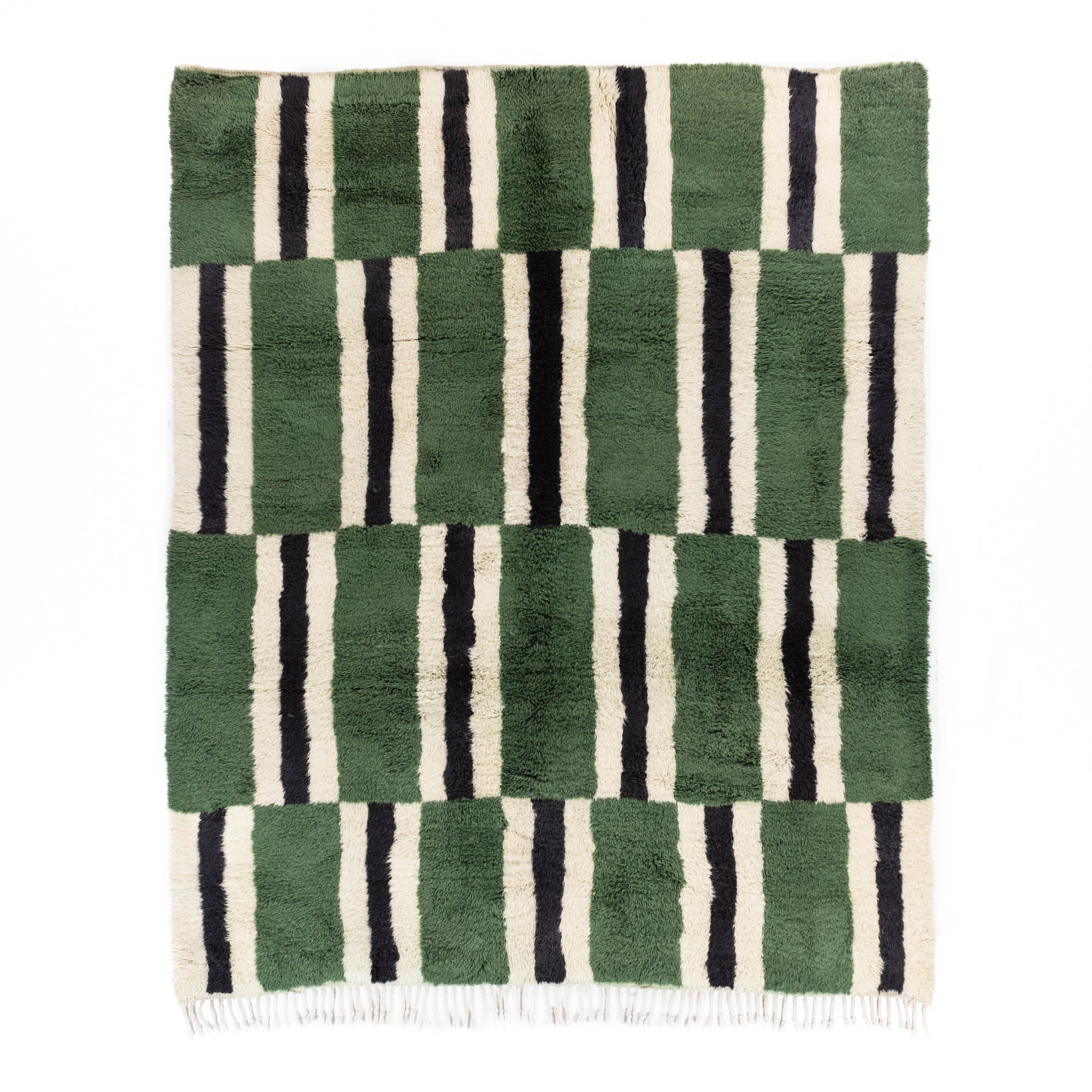 Parallel Pulse - Luxury Shag Moroccan Rug - Benisouk