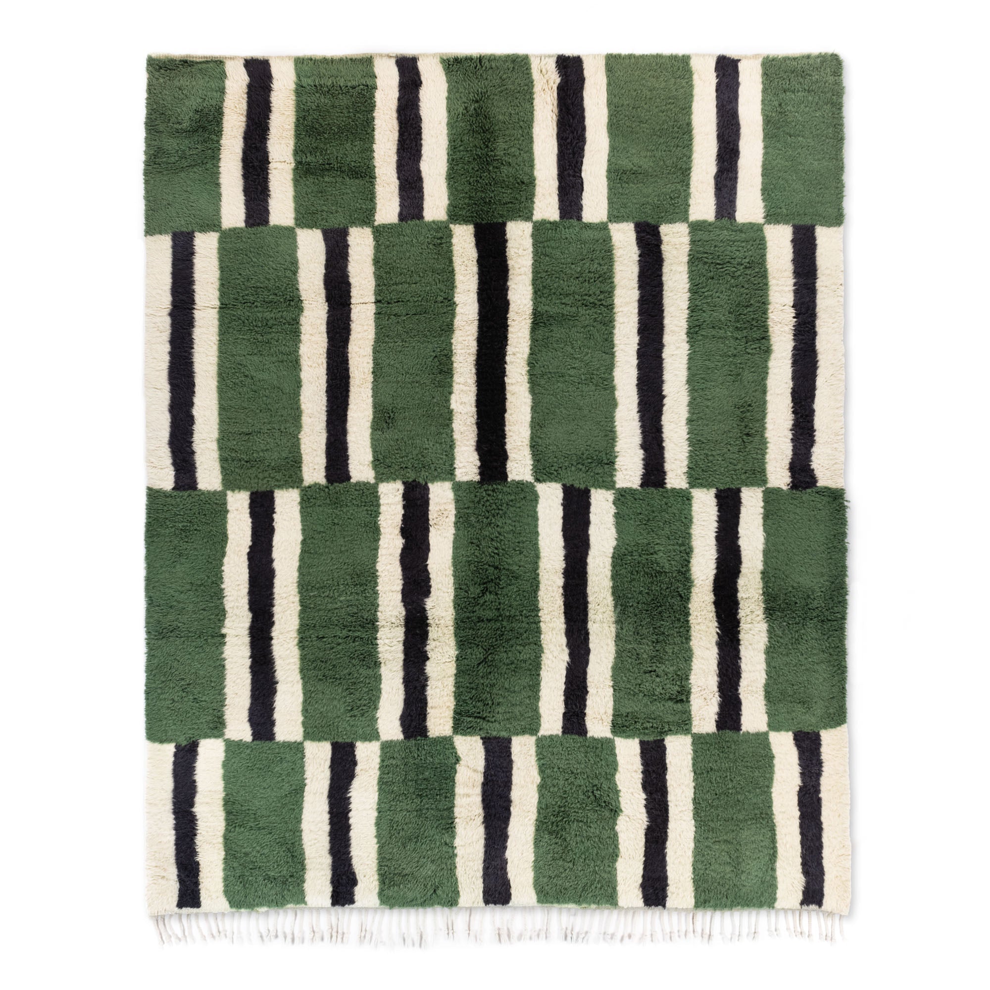 Parallel Pulse - Luxury Shag Moroccan Rug - Benisouk