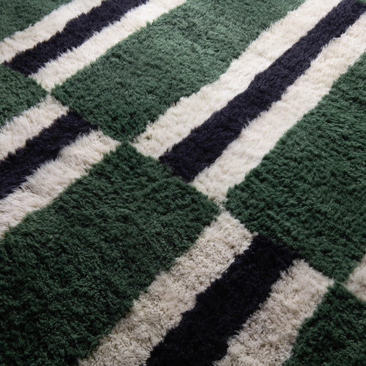 Parallel Pulse - Luxury Shag Moroccan Rug - Benisouk