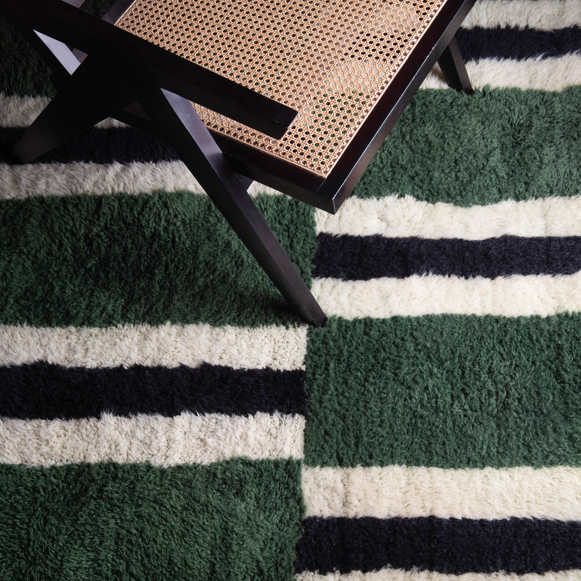 Parallel Pulse - Luxury Shag Moroccan Rug - Benisouk