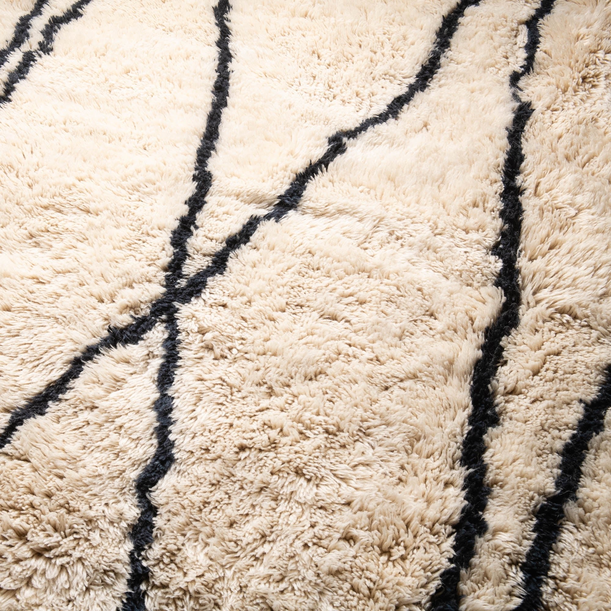 Paths - Luxury Shag Moroccan Rug - Benisouk