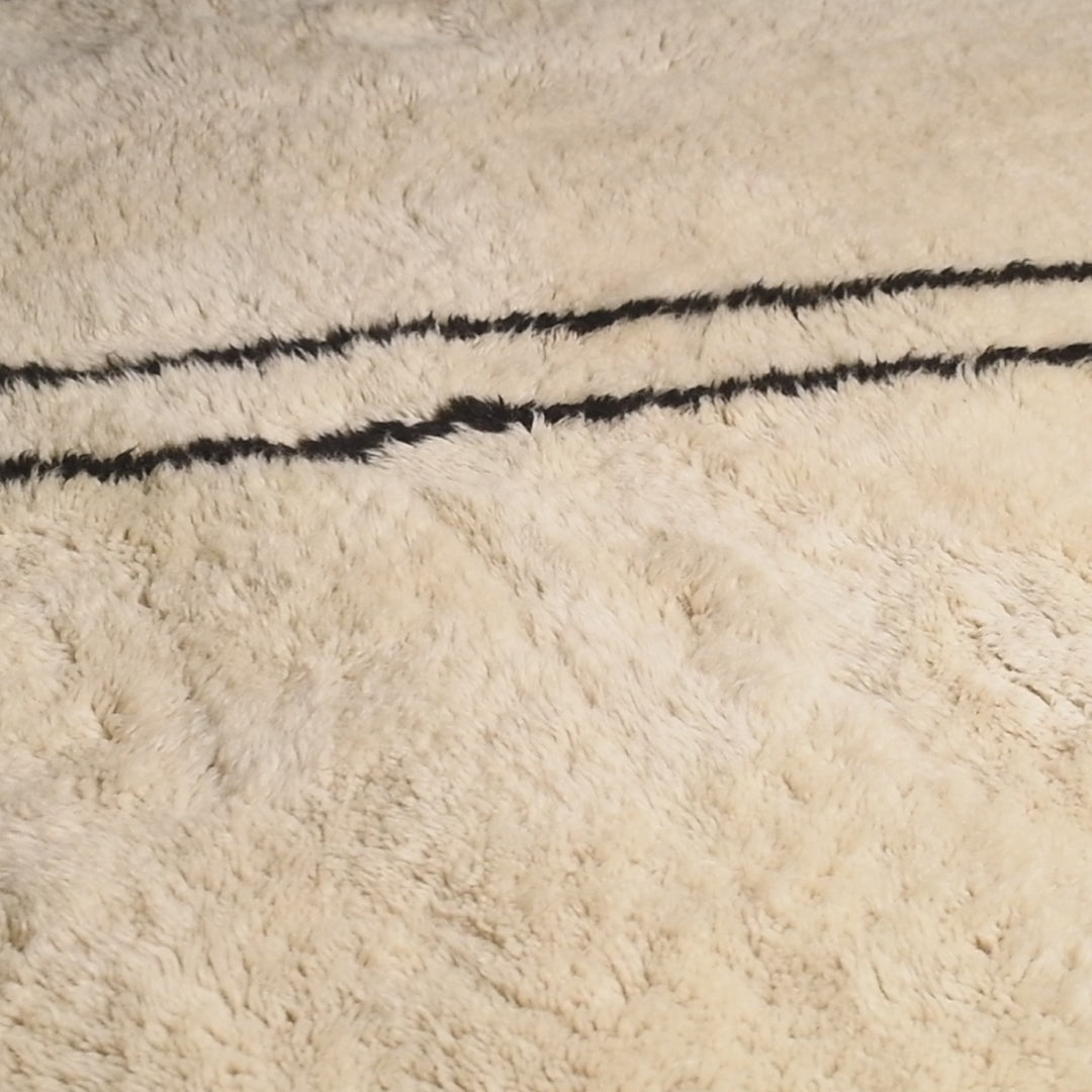 Ink Rivers Intersection - Luxury Shag Moroccan Rug
