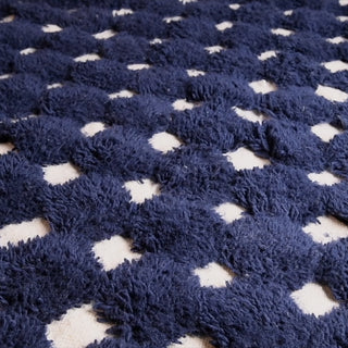 Nowara Navy Blue - Shag Moroccan rug