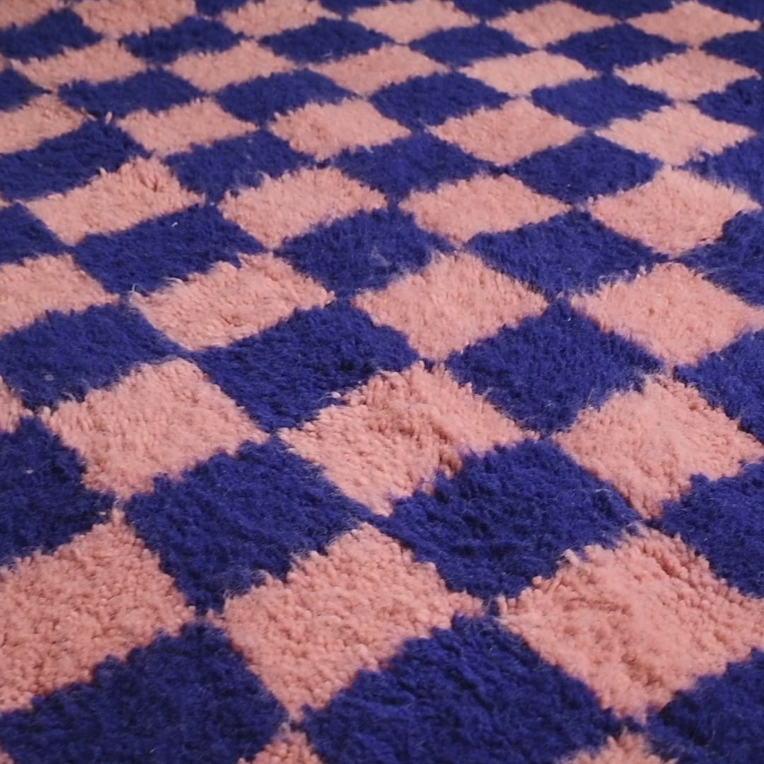 Dama Deep Ocean Rose - Shag Moroccan rug