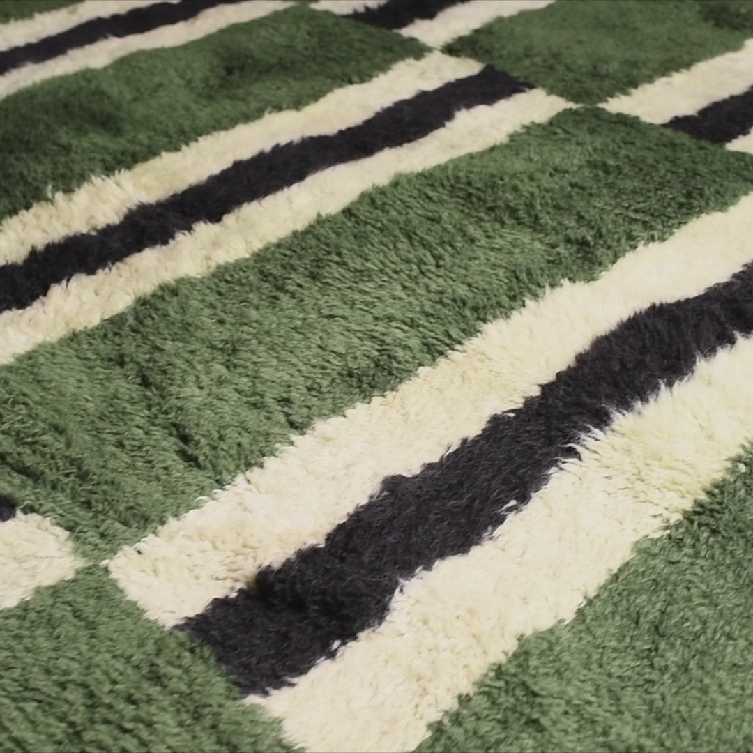 Parallel Pulse - Luxury Shag Moroccan Rug