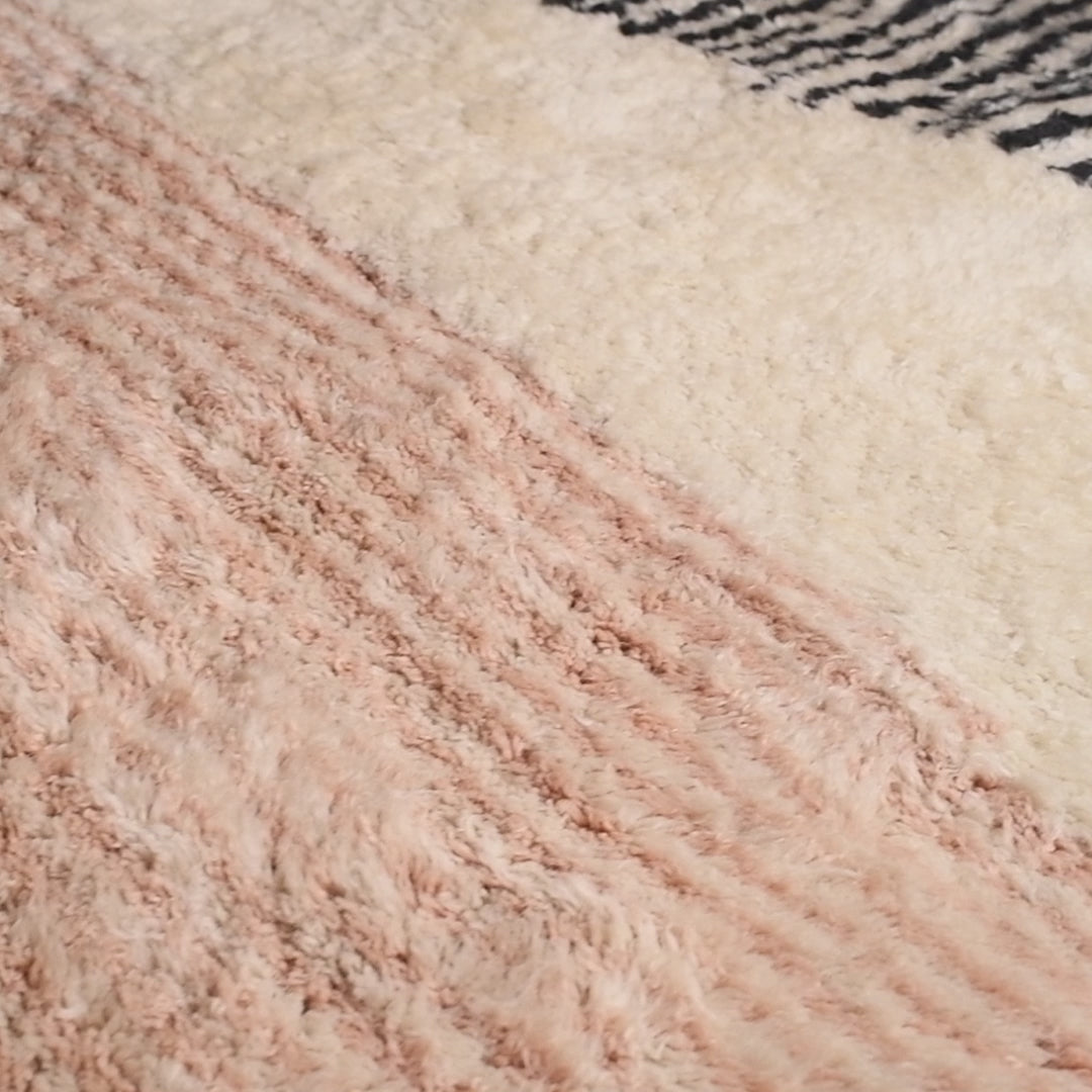 Blush Divide - Luxury Shag Moroccan Rug