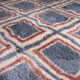 Kaleido Squares - Luxury Shag Moroccan Rug