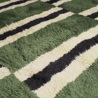 Parallel Pulse - Luxury Shag Moroccan Rug