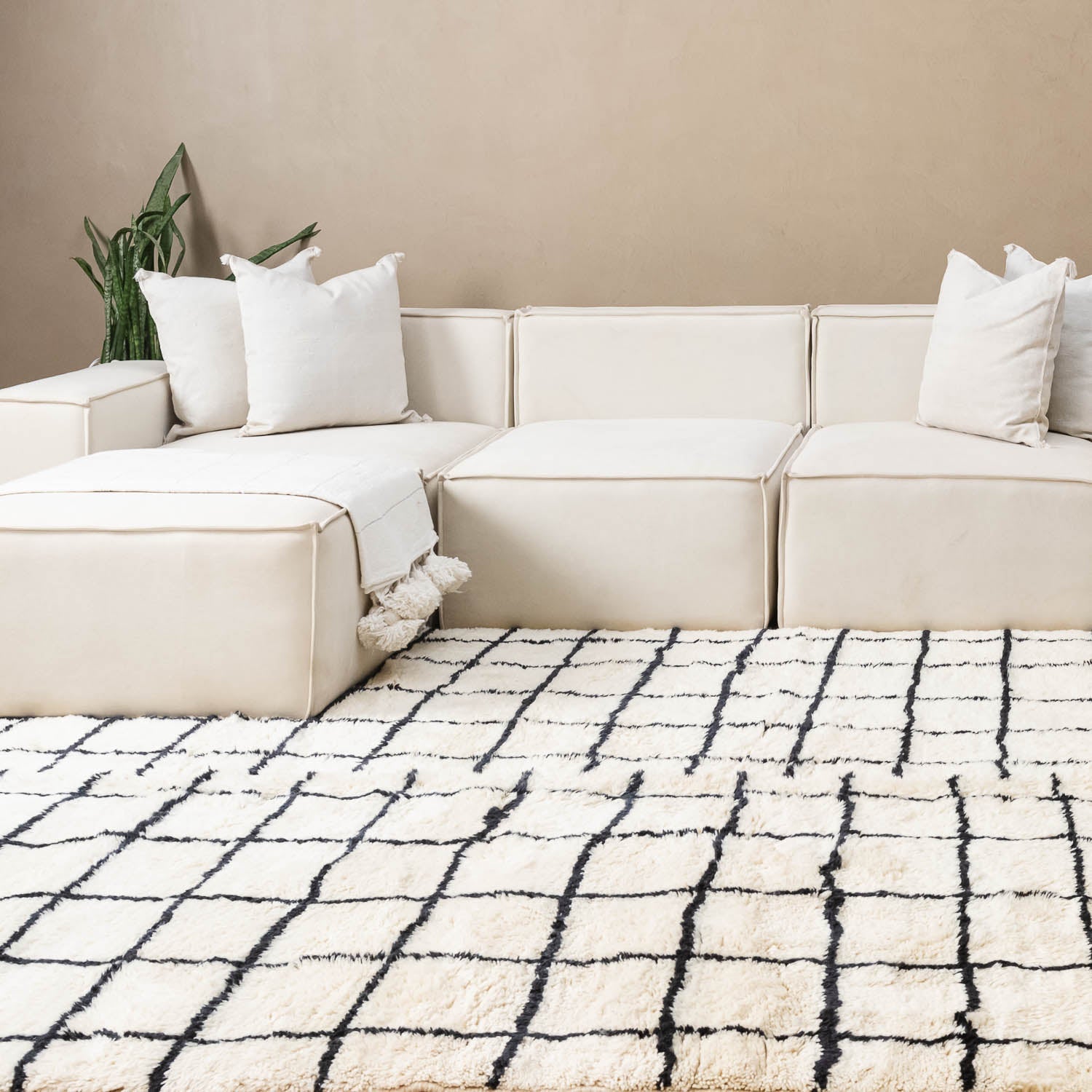 Rahim - Luxury Shag Moroccan Rug - Benisouk