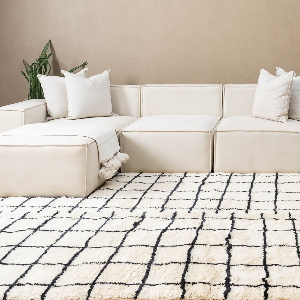 Rahim - Luxury Shag Moroccan Rug - Benisouk