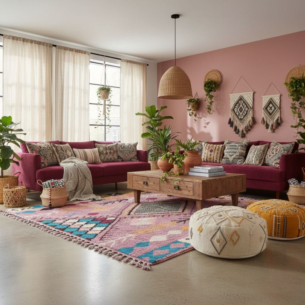 Rajiya - Shag Moroccan rug - Benisouk