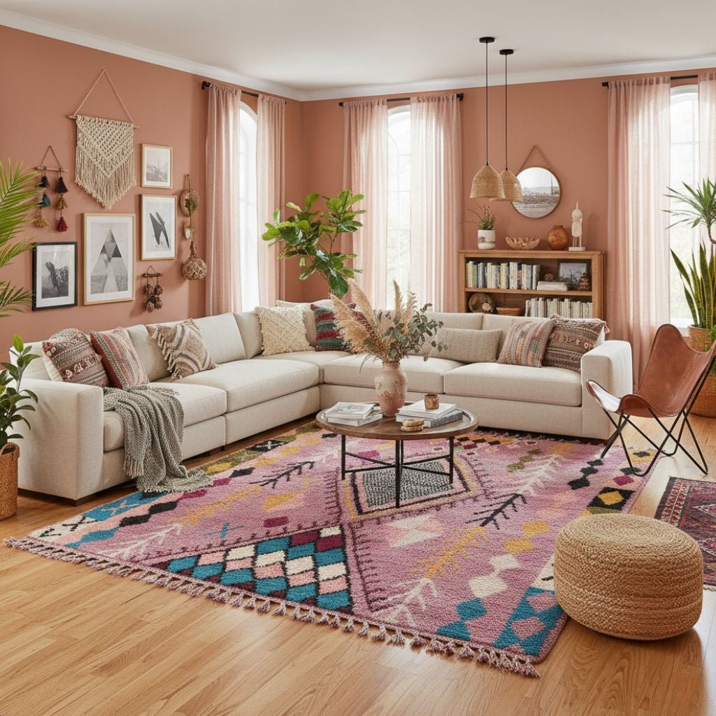 Rajiya - Shag Moroccan rug - Benisouk