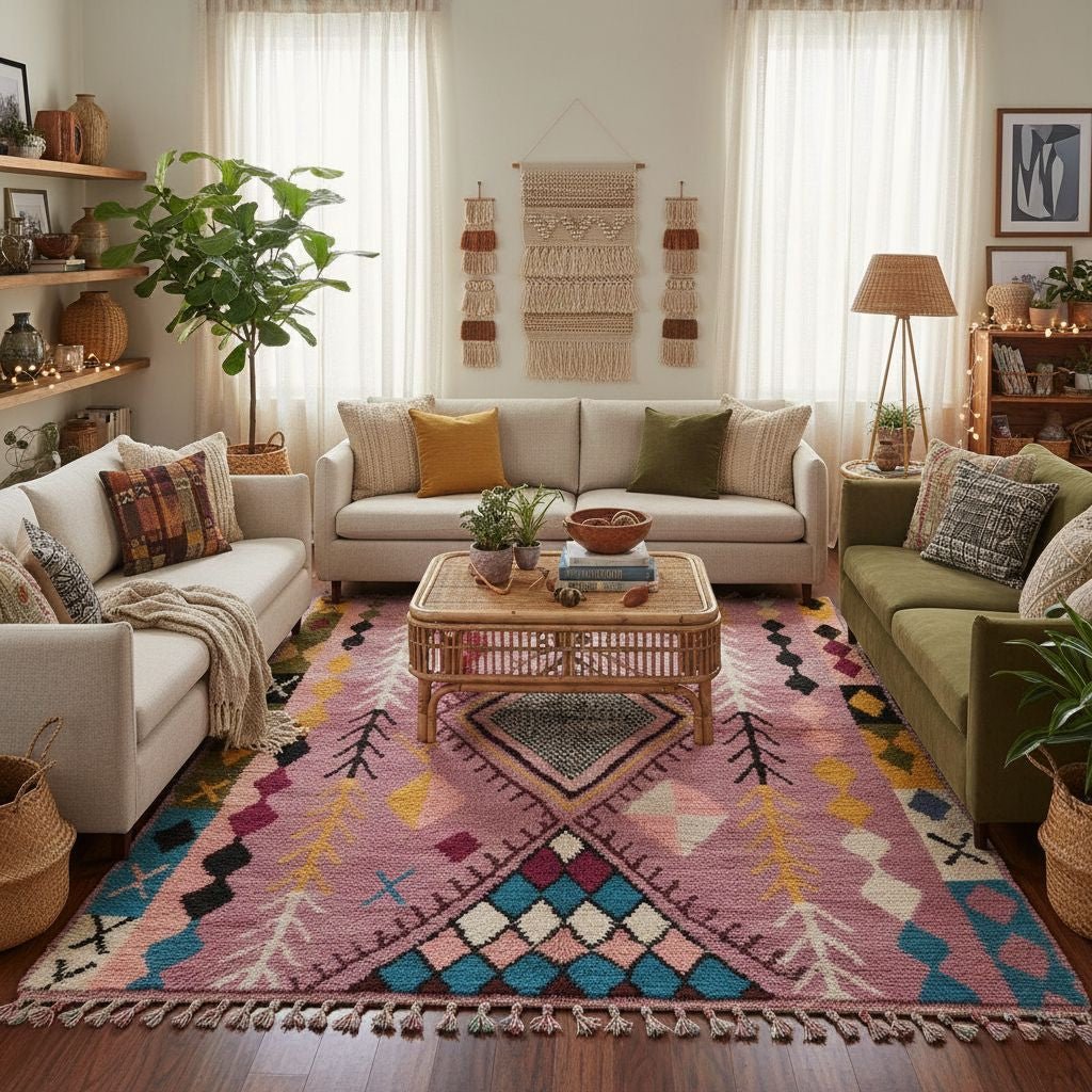 Rajiya - Shag Moroccan rug - Benisouk