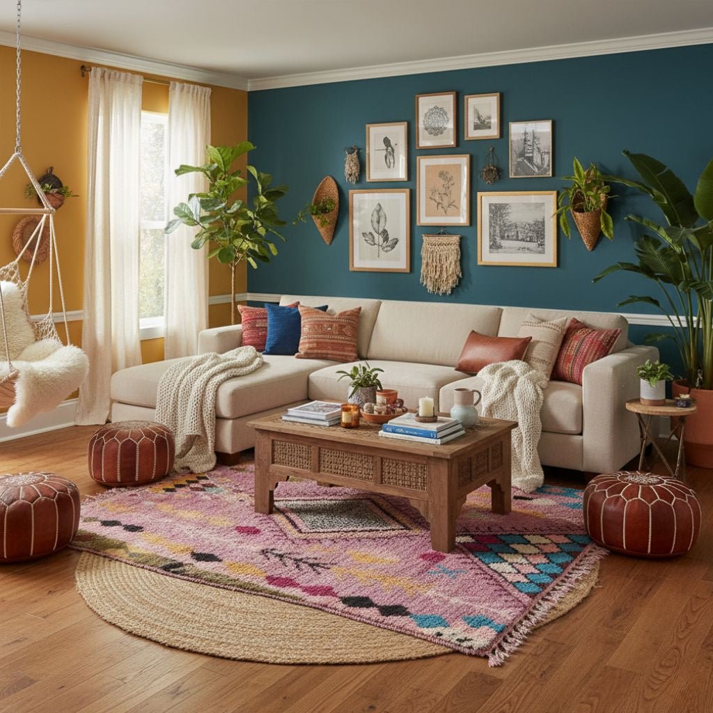 Rajiya - Shag Moroccan rug - Benisouk