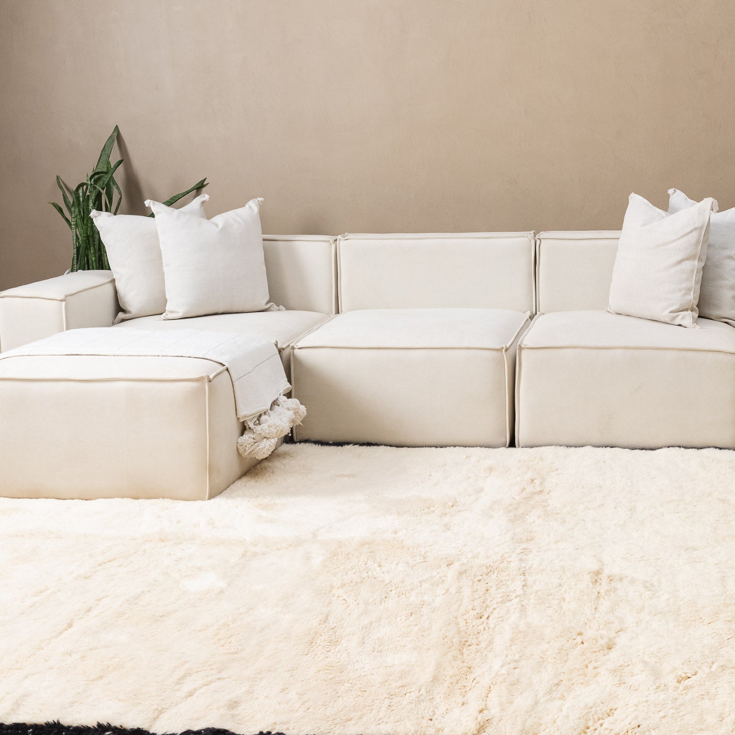 Rania - Luxury Shag Moroccan Rug - Benisouk