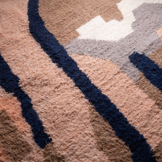 Ranim Round - Shag Moroccan rug - Benisouk