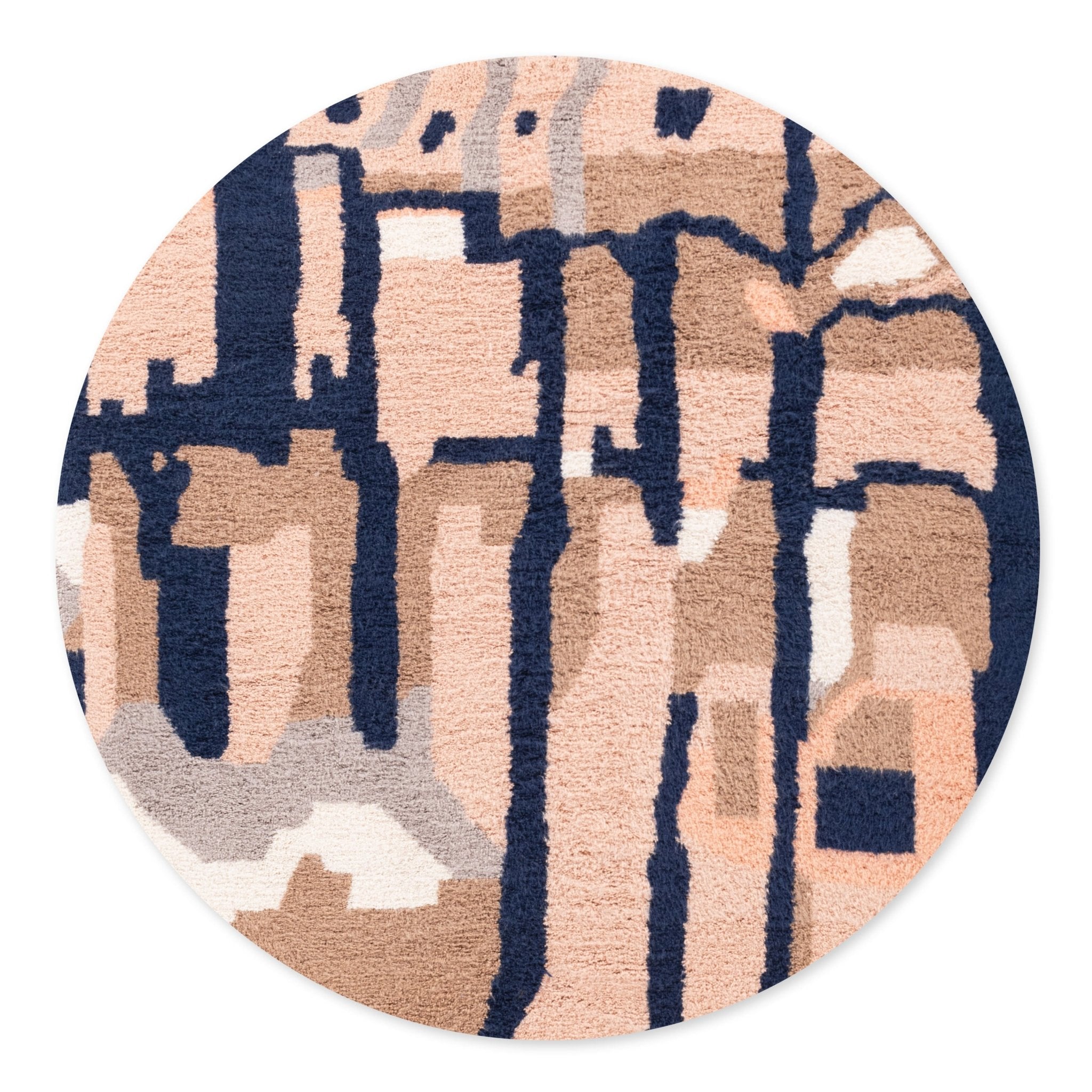 Ranim Round - Shag Moroccan rug - Benisouk