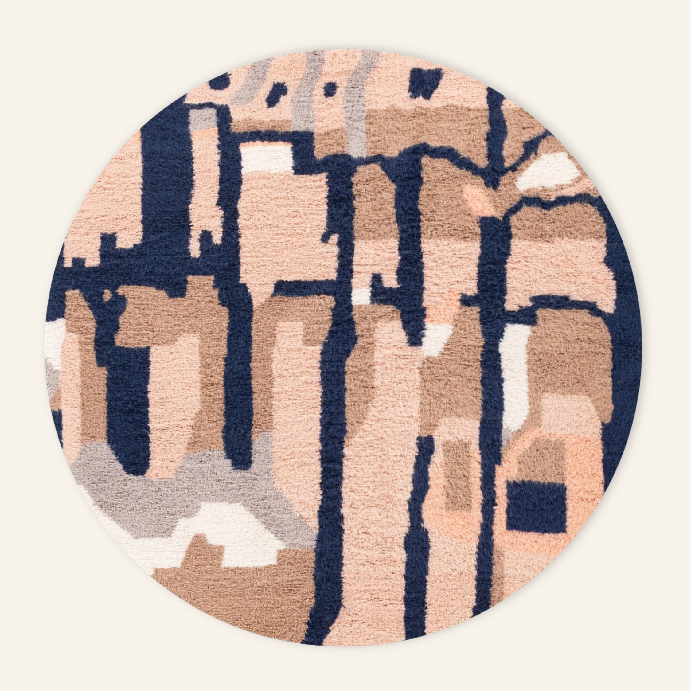 Ranim Round - Shag Moroccan rug