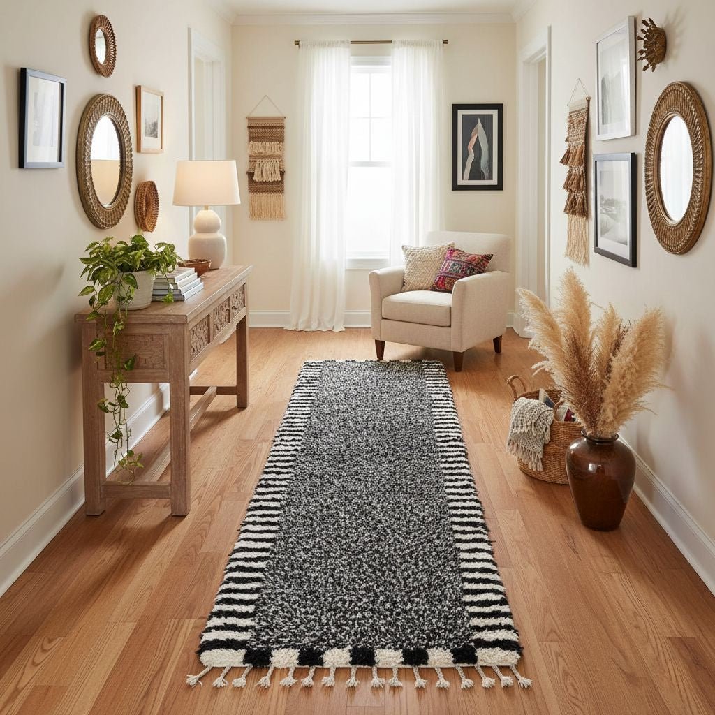 Rimy - Shag Moroccan runner rug - Benisouk