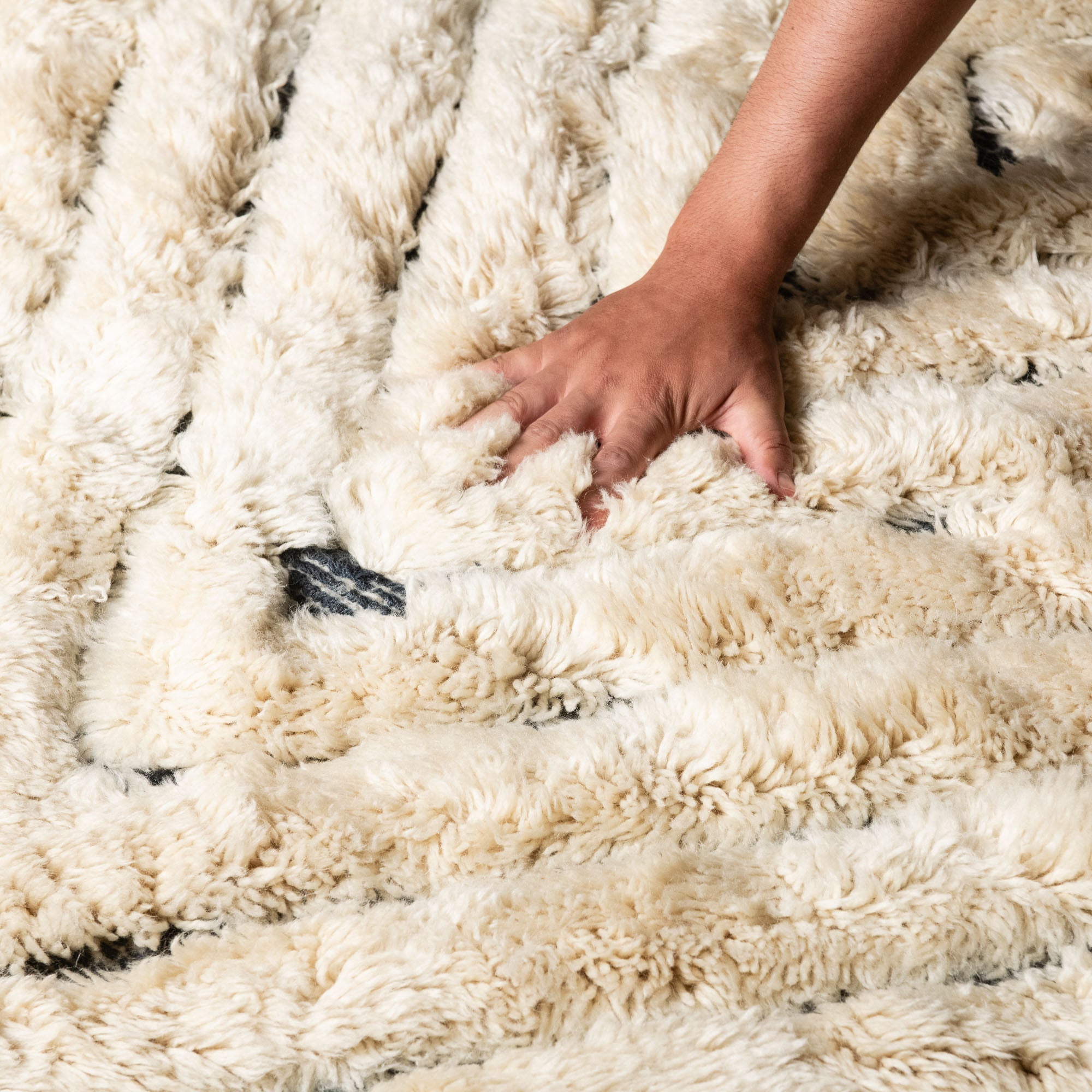 Ripples - Luxury Shag Moroccan Rug - Benisouk