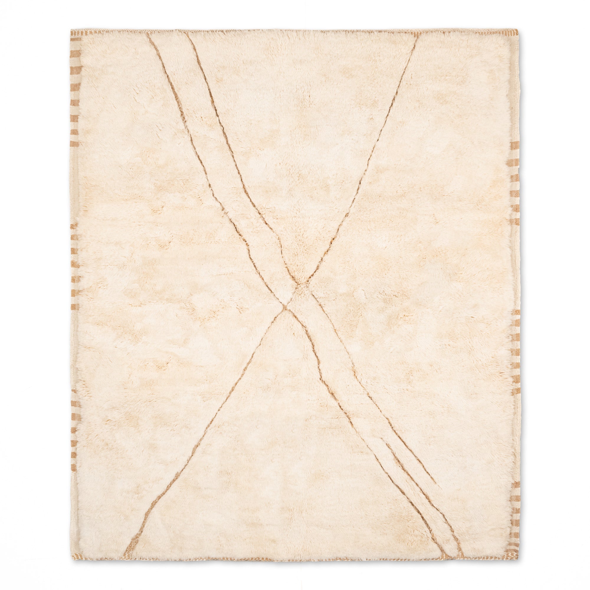Rivers Intersection - Luxury Shag Moroccan Rug - Benisouk