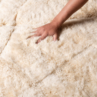 Rivers Intersection Round - Luxury Shag Moroccan Rug - Benisouk