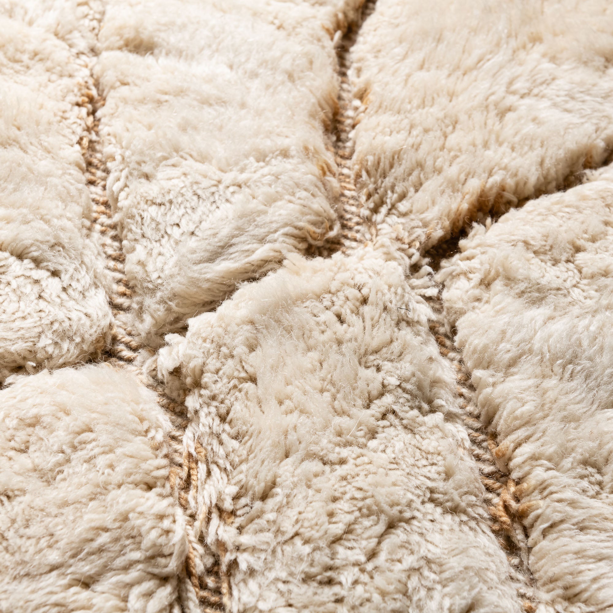 Rivers Intersection Round - Luxury Shag Moroccan Rug - Benisouk