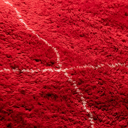 Ruby Rhapsody - Luxury Shag Moroccan Rug - Benisouk