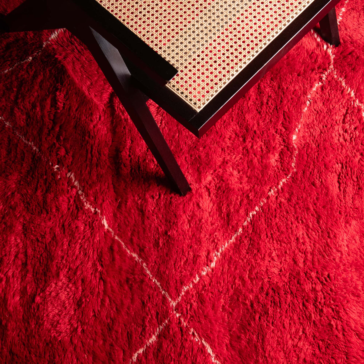 Ruby Rhapsody - Luxury Shag Moroccan Rug - Benisouk